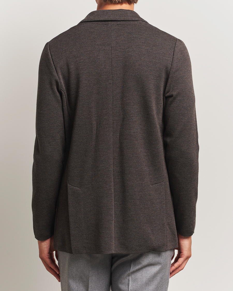 Mies | Pikkutakit | Stenströms | Milano Knitted Merino Blazer Dark Brown