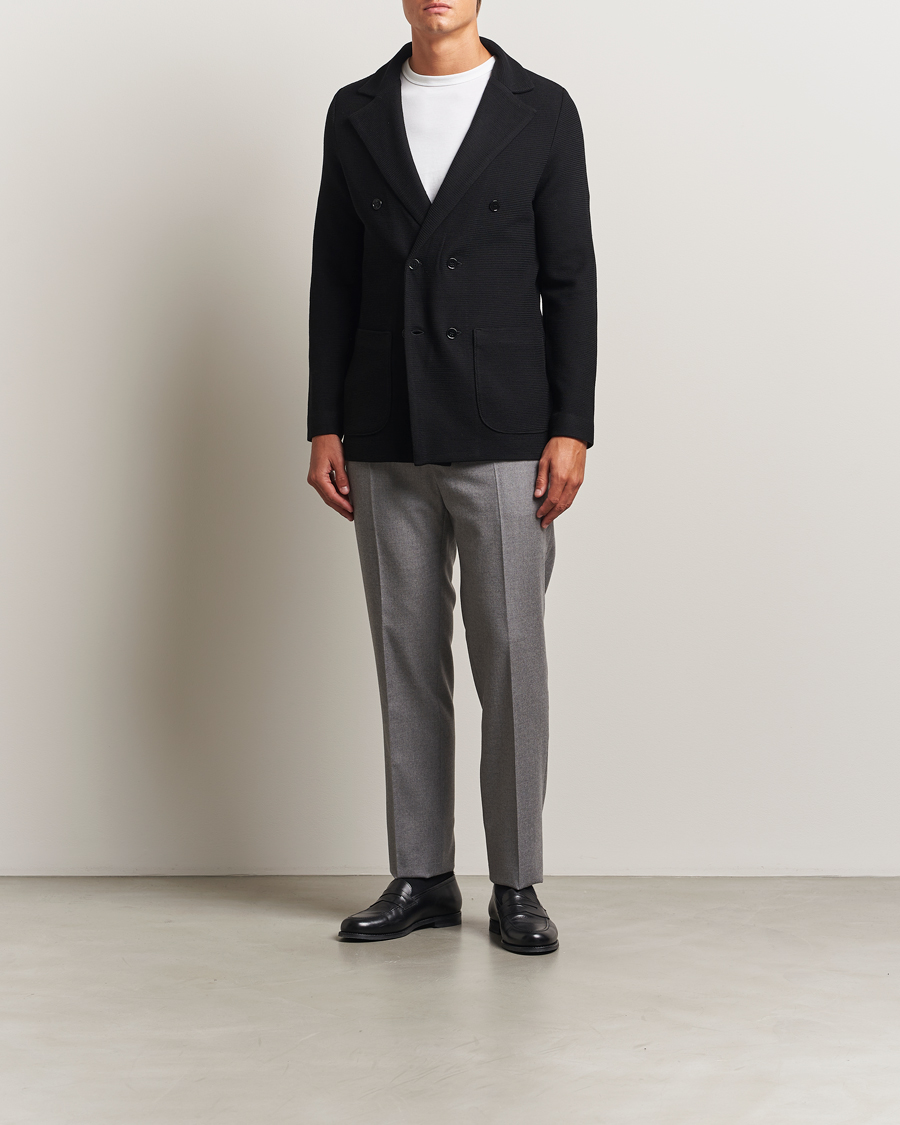 Mies | Pikkutakit | Stenströms | Milano Knitted DB Textured Blazer Black