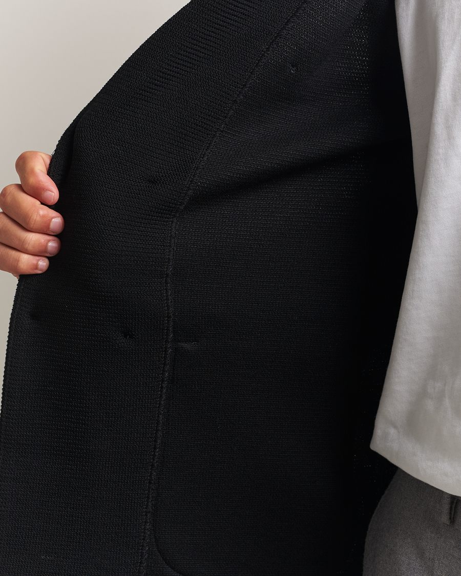 Mies | Pikkutakit | Stenströms | Milano Knitted DB Textured Blazer Black