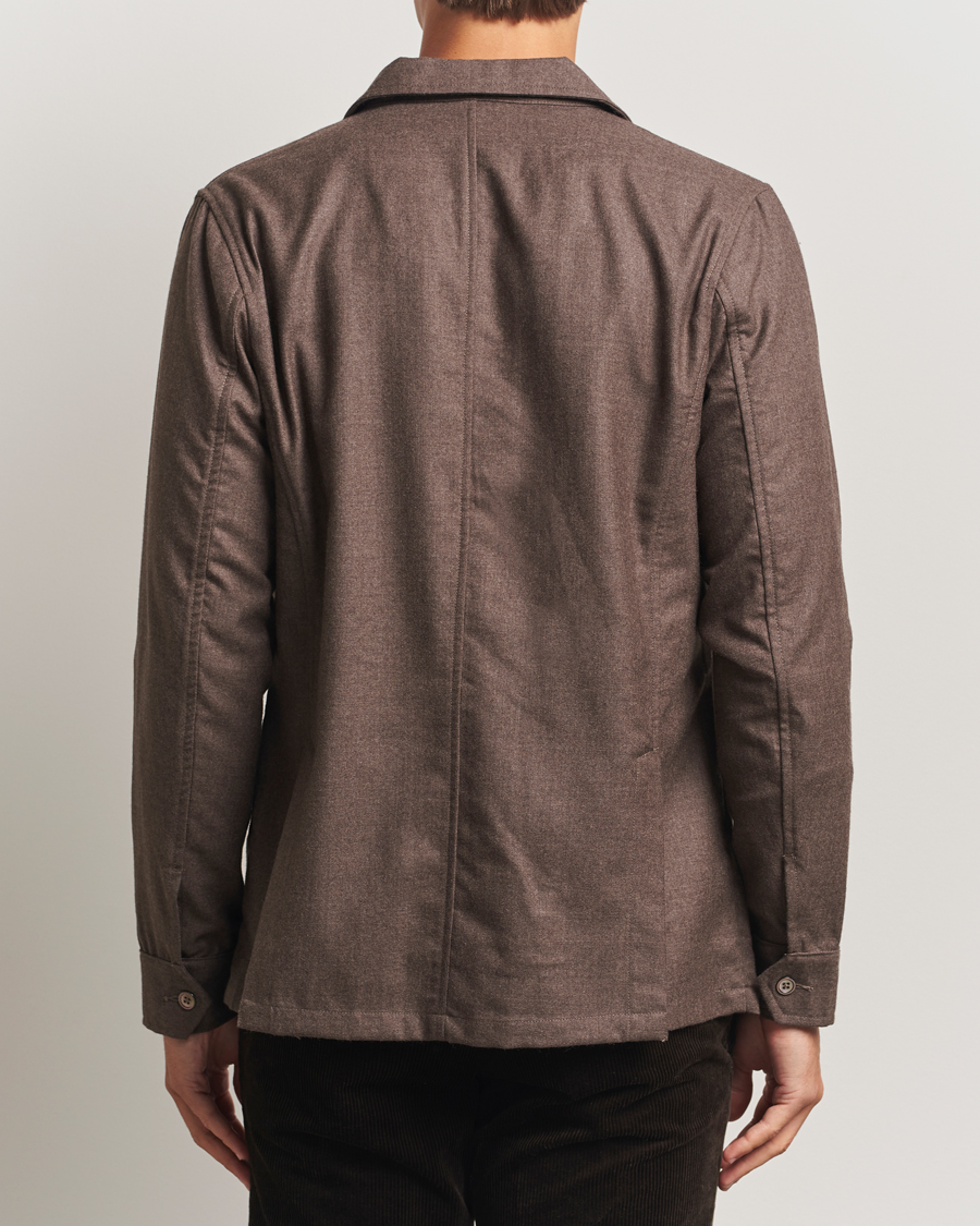 Mies | Kauluspaidat | Stenströms | Wool Overshirt Brown