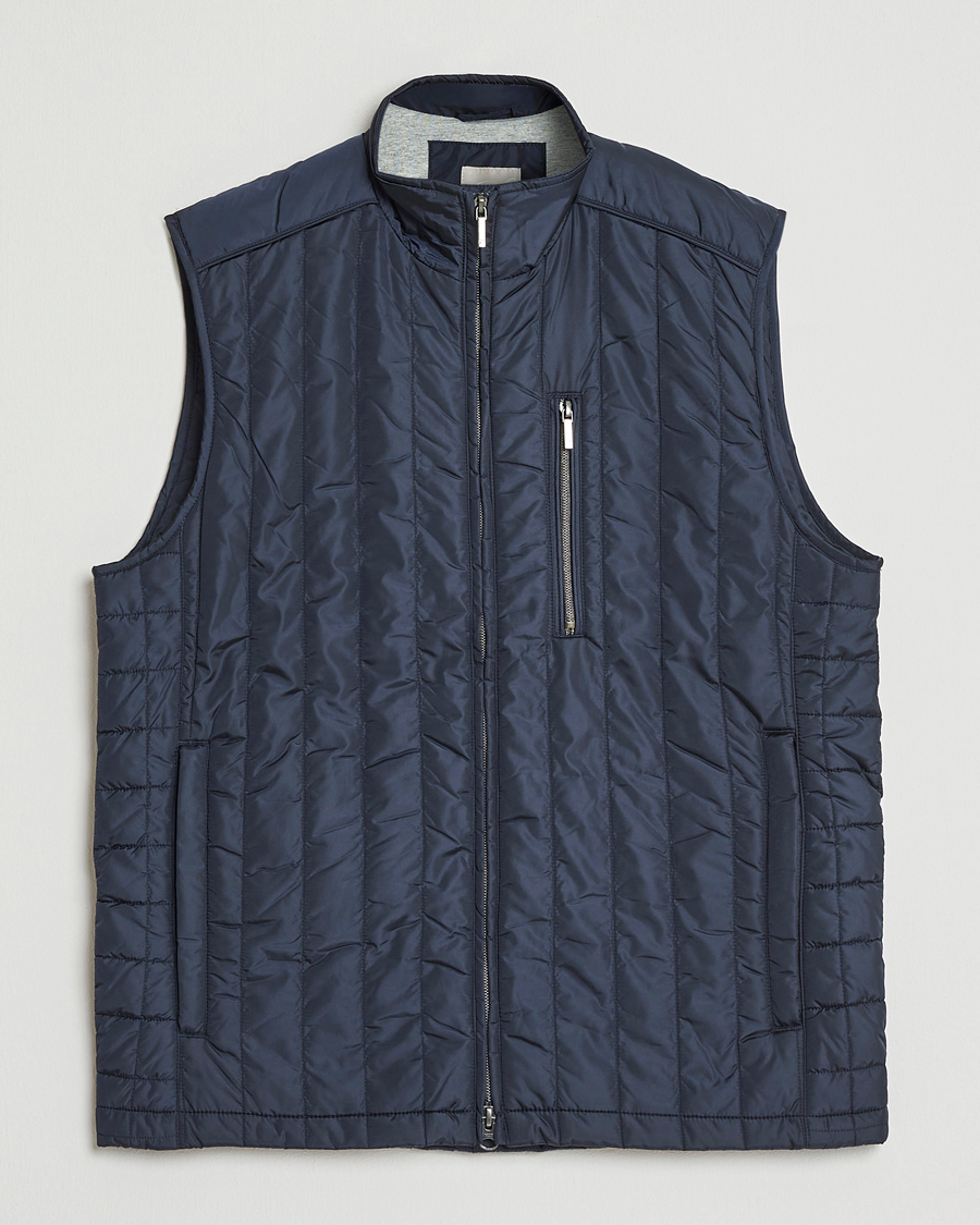 Mies | Ulkoliivit | Stenströms | Nylon Quilted Light Padded Vest Navy