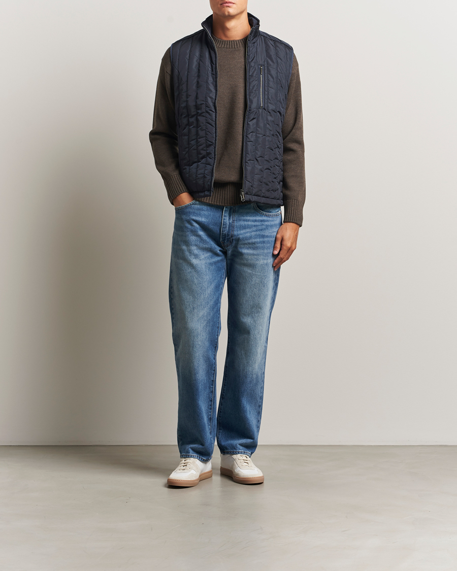 Mies | Ulkoliivit | Stenströms | Nylon Quilted Light Padded Vest Navy