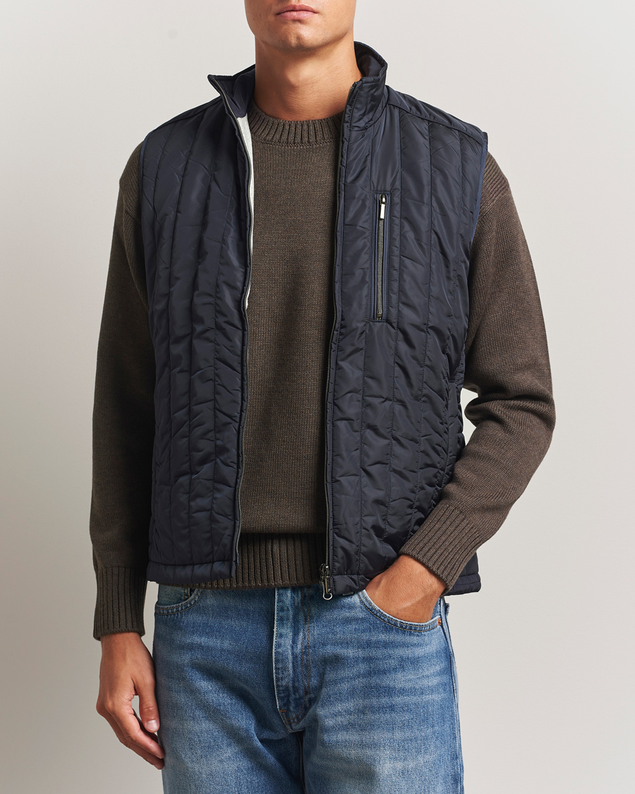 Mies | Ulkoliivit | Stenströms | Nylon Quilted Light Padded Vest Navy