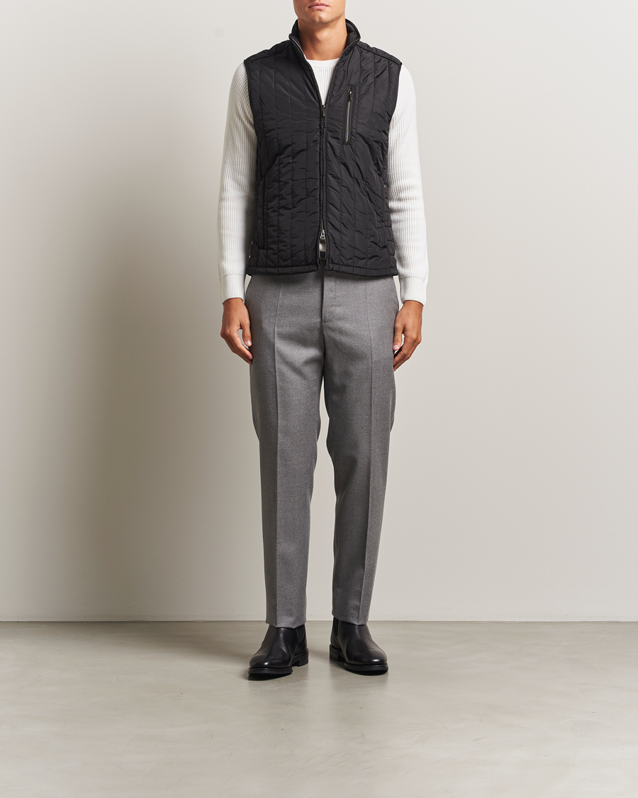 Mies | Ulkoliivit | Stenströms | Nylon Quilted Light Padded Vest Black