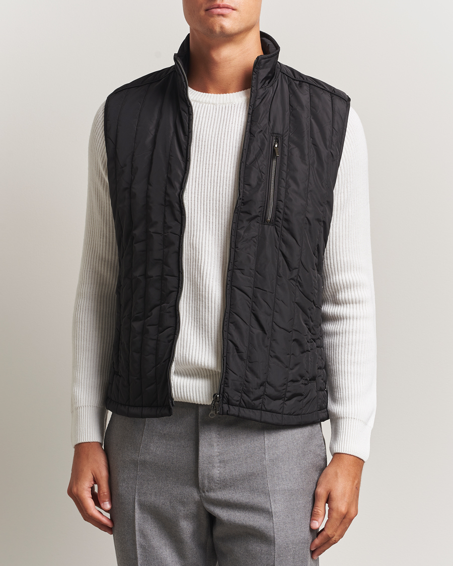 Mies | Ulkoliivit | Stenströms | Nylon Quilted Light Padded Vest Black