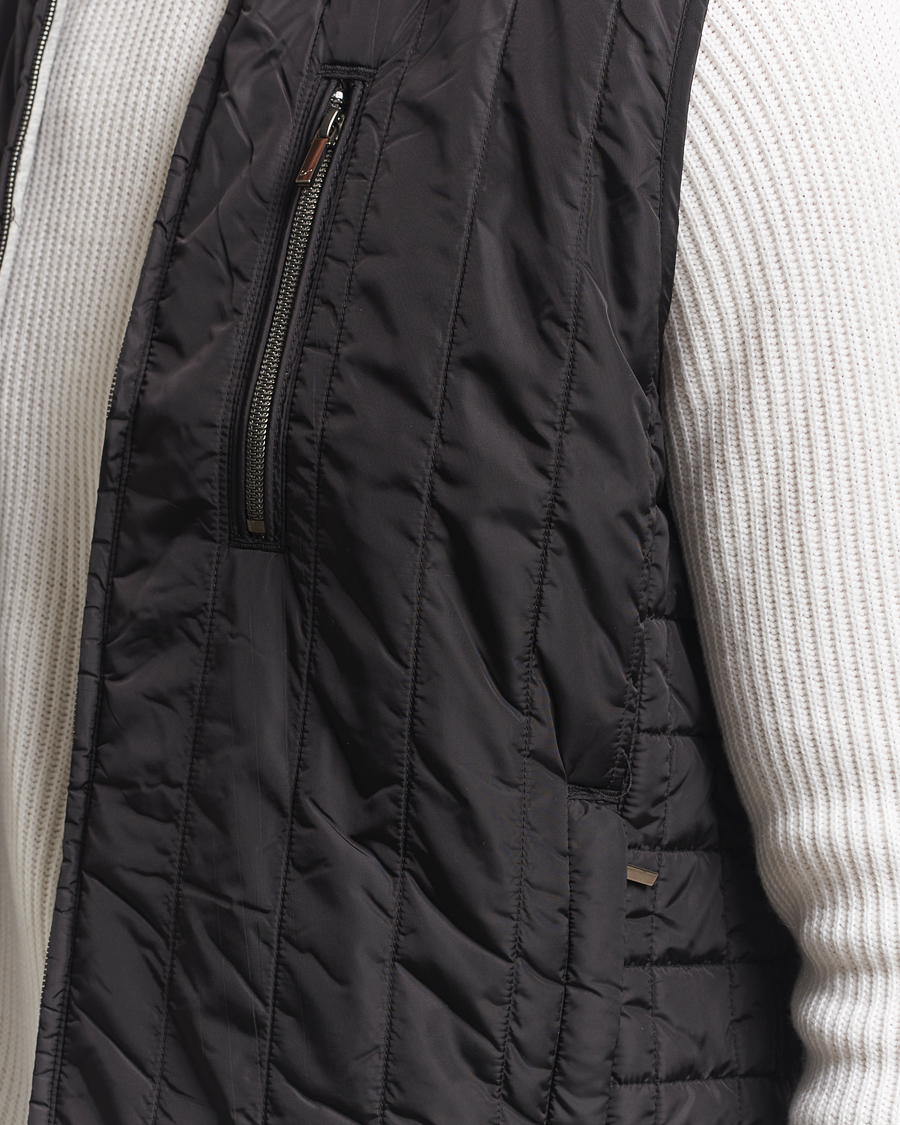 Mies | Ulkoliivit | Stenströms | Nylon Quilted Light Padded Vest Black