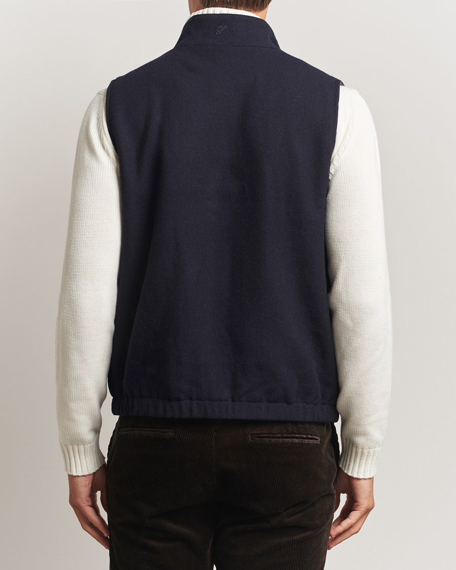 Mies | Ulkoliivit | Stenströms | Reversible Wool Vest Navy