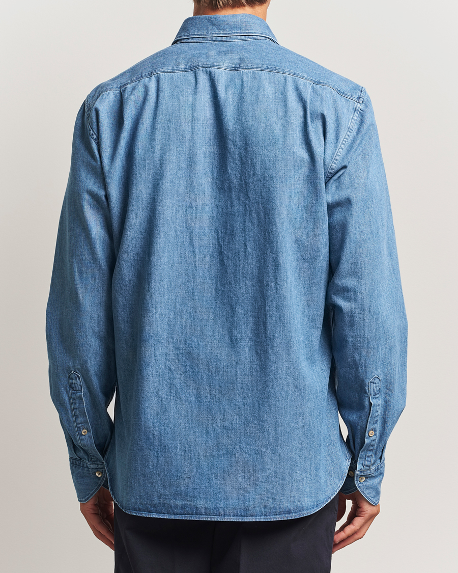 Mies | Kauluspaidat | Stenströms | Regular Fit Pocket Denim Shirt Blue