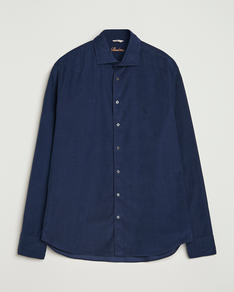 Mies | Kauluspaidat | Stenströms | Regular Fit Cut Away Cord Shirt Navy