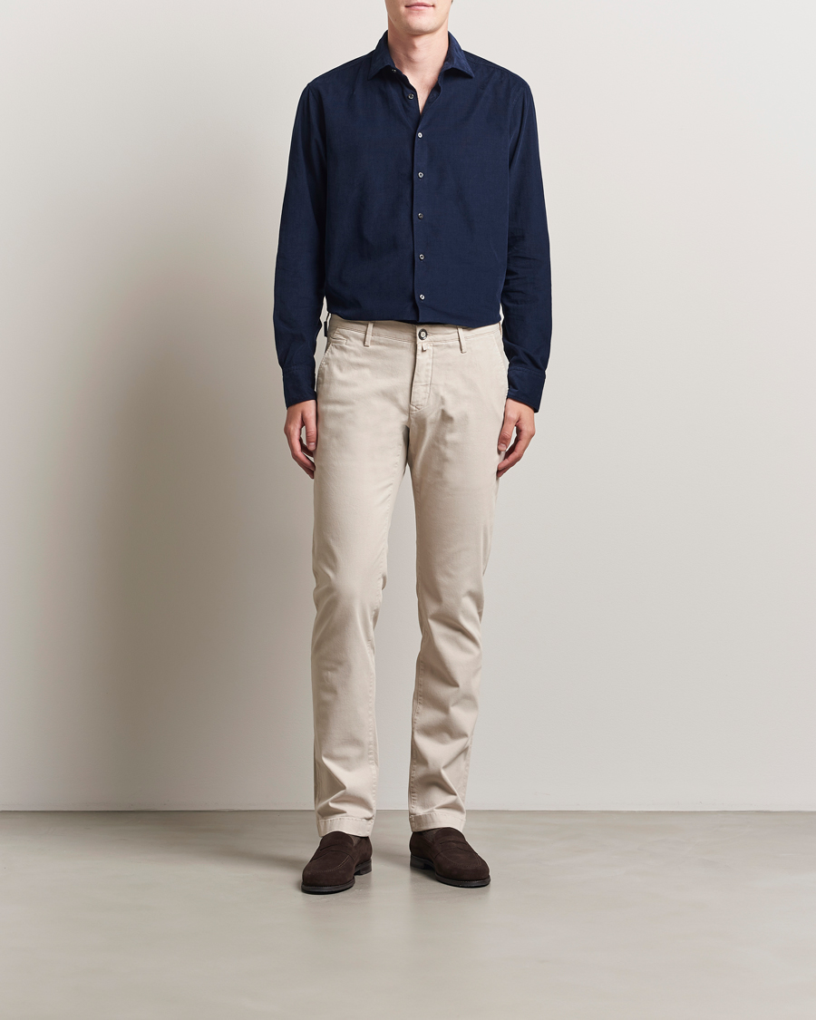 Mies | Kauluspaidat | Stenströms | Regular Fit Cut Away Cord Shirt Navy