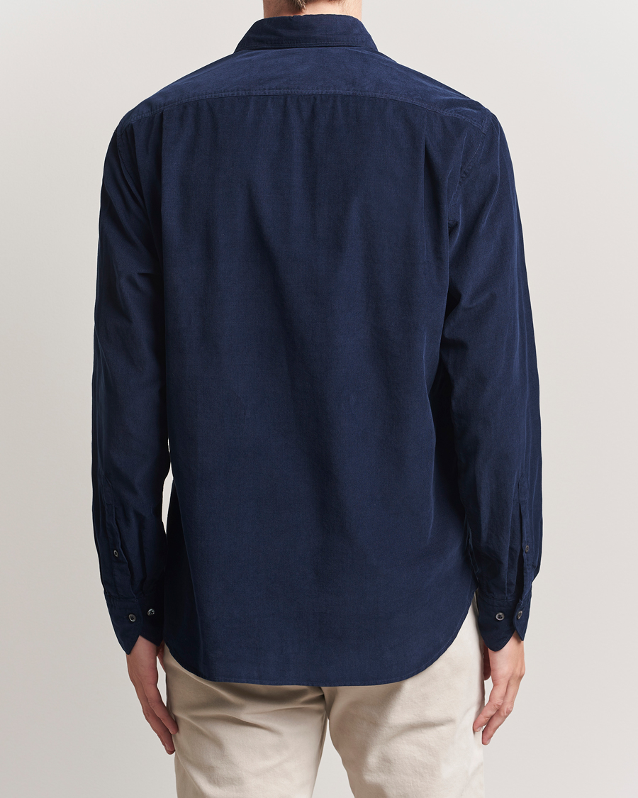 Mies | Kauluspaidat | Stenströms | Regular Fit Cut Away Cord Shirt Navy