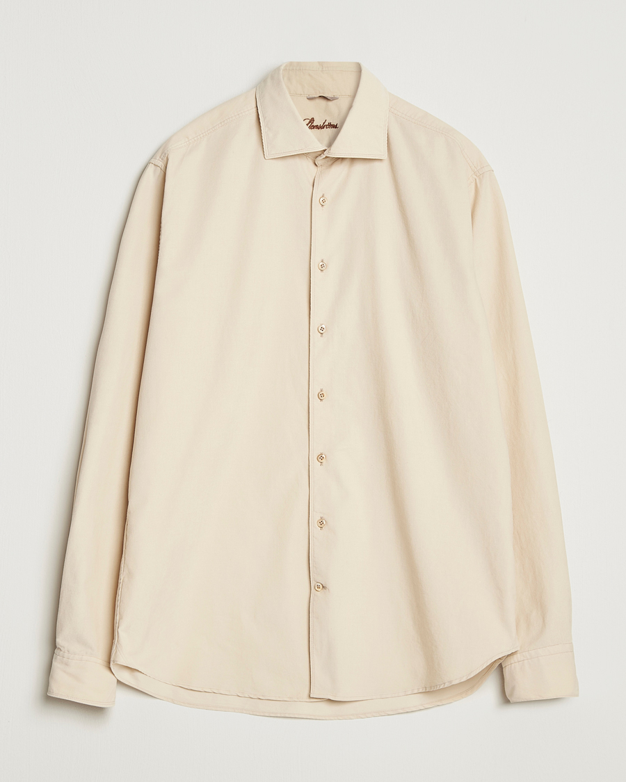 Mies | Kauluspaidat | Stenströms | Regular Fit Cut Away Cord Shirt Beige