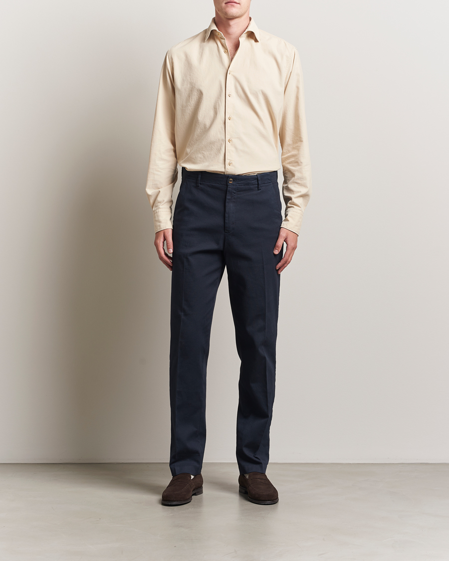 Mies | Kauluspaidat | Stenströms | Regular Fit Cut Away Cord Shirt Beige