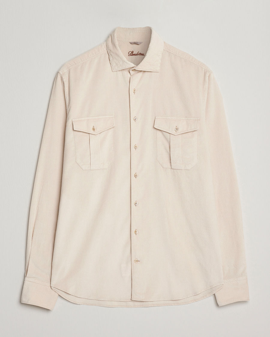 Mies | Kauluspaidat | Stenströms | Regular Fit Cord Pocket Shirt Beige