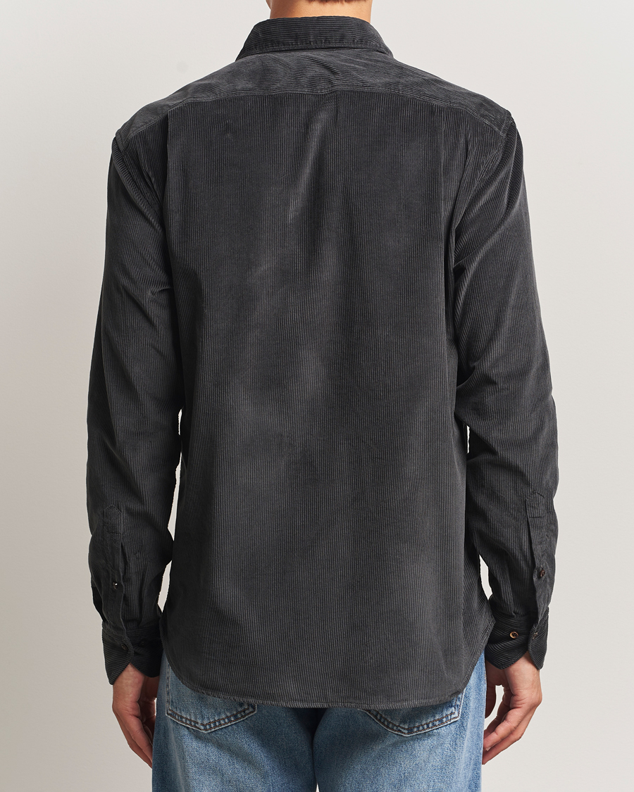 Mies | Kauluspaidat | Stenströms | Regular Fit Cord Pocket Shirt Dark Green