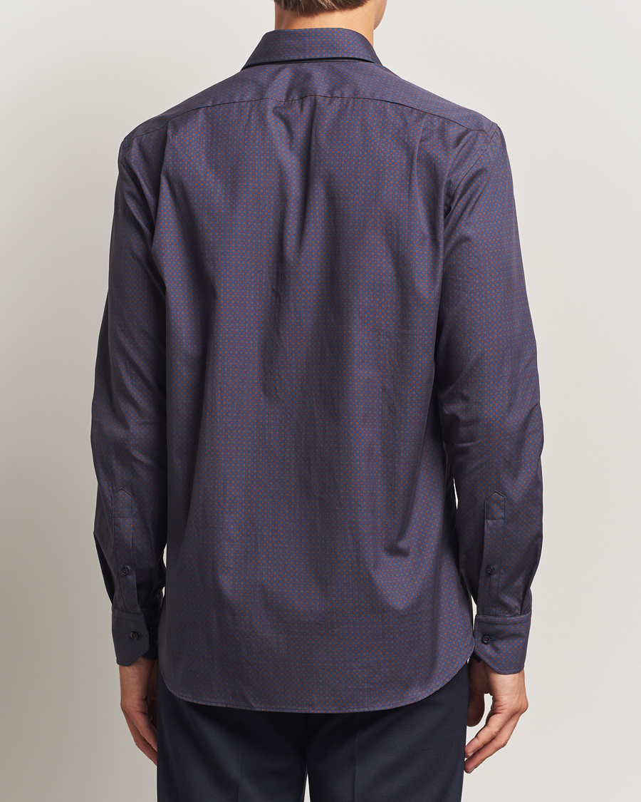 Mies | Kauluspaidat | Stenströms | Regular Fit Cotton Printed Shirt Blue