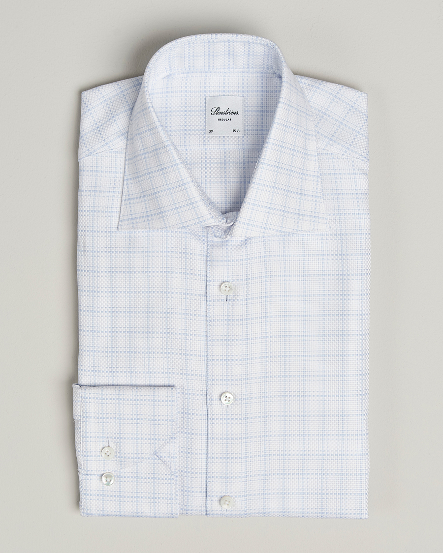 Mies | Kauluspaidat | Stenströms | Regular Fit Structure Cut Away Shirt White