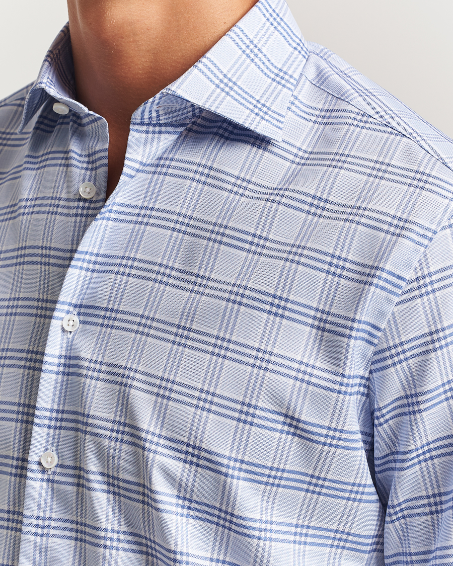 Mies | Kauluspaidat | Stenströms | Regular Fit Checked Cut Away Shirt Blue