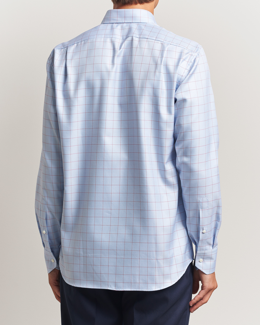 Mies | Kauluspaidat | Stenströms | Regular Fit Overcheck Cut Away Shirt Blue