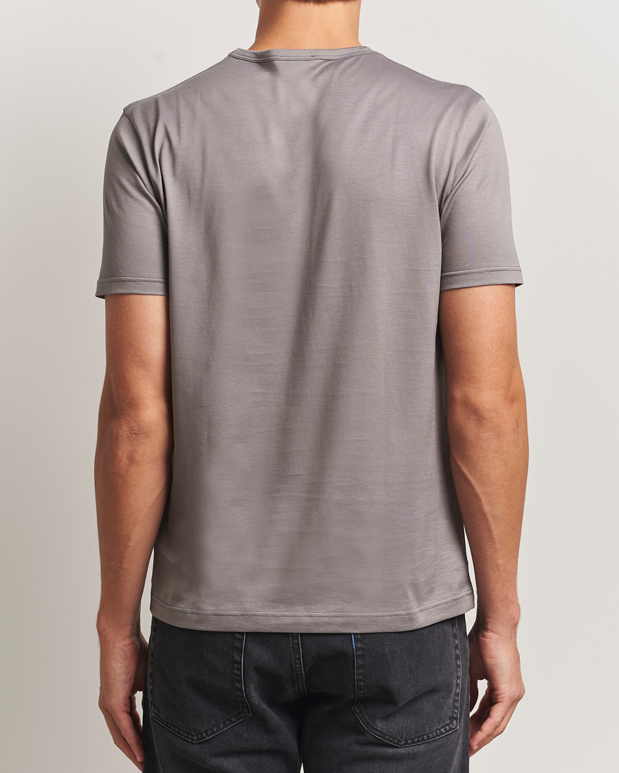 Mies | T-paidat | Sunspel | Crew Neck Q82 Cotton T-Shirt Iron Grey