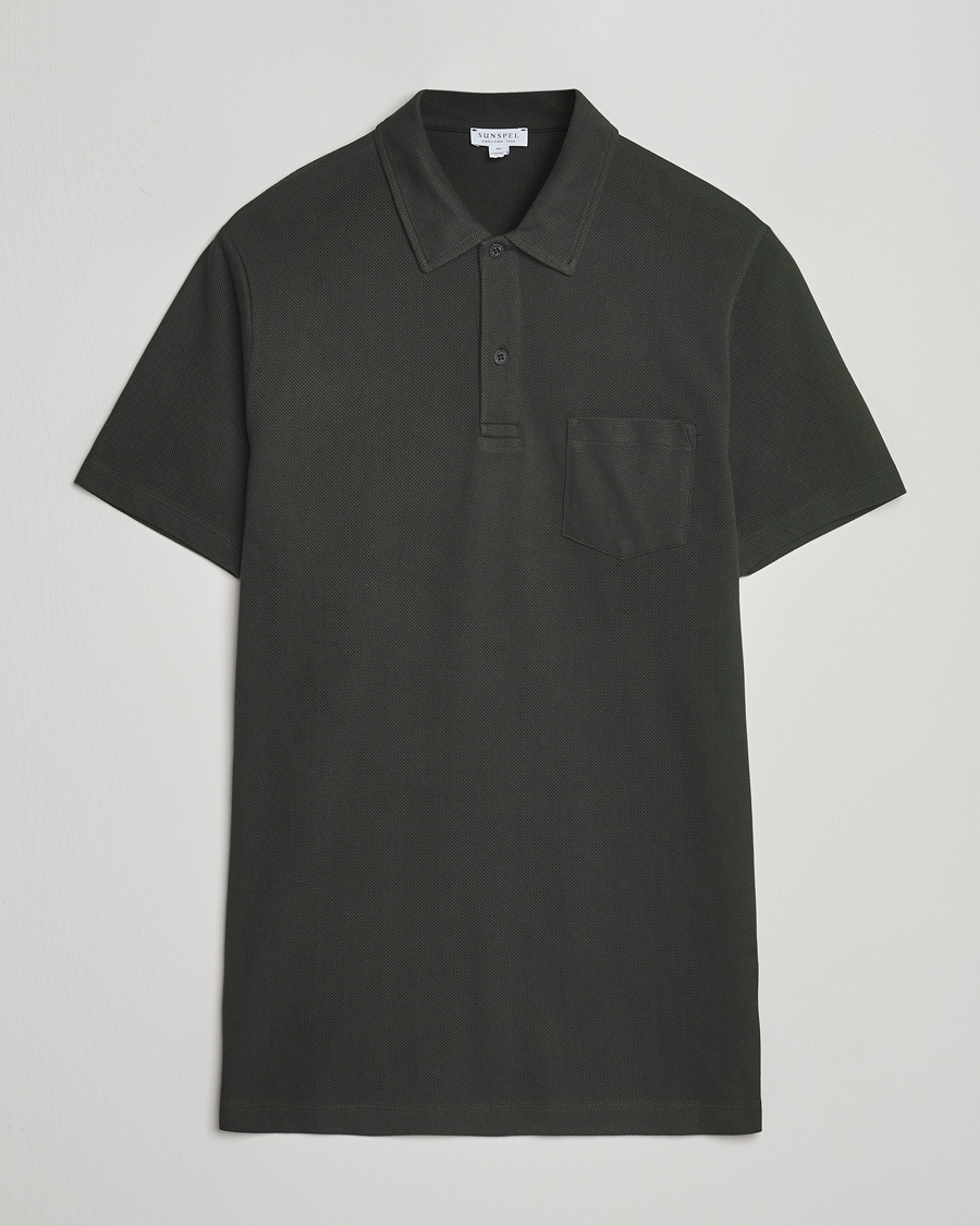 Mies | Pikeet | Sunspel | Riviera Polo Shirt Dark Green