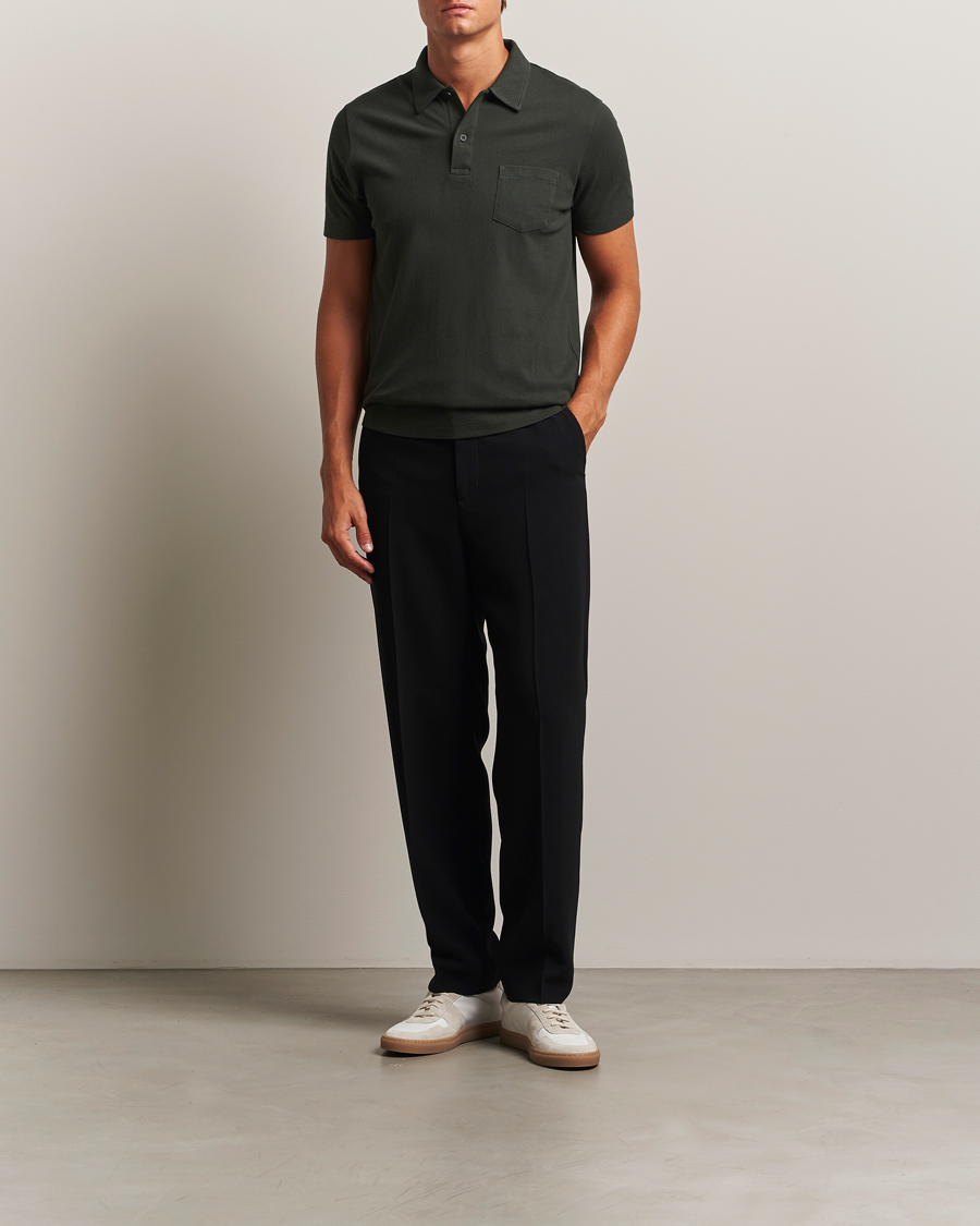 Mies | Pikeet | Sunspel | Riviera Polo Shirt Dark Green