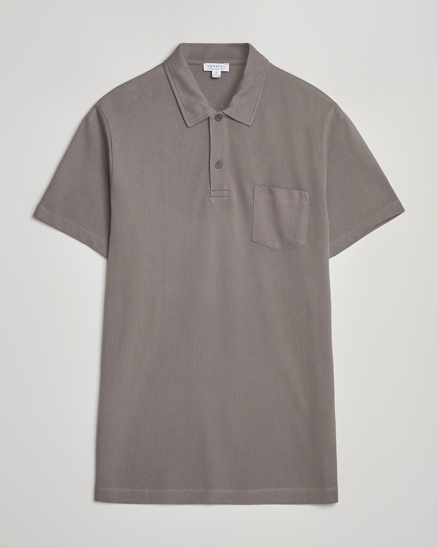 Mies | Pikeet | Sunspel | Riviera Polo Shirt Iron Grey