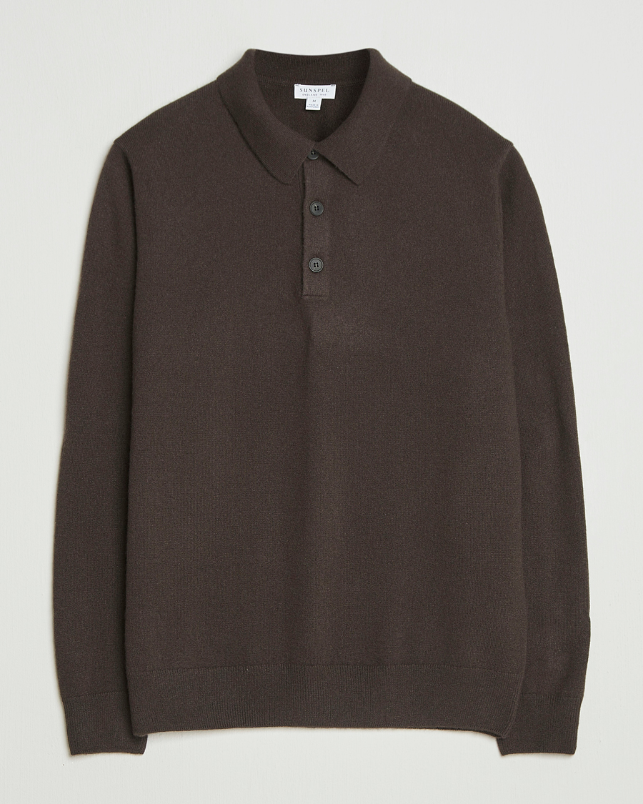 Mies | Puserot | Sunspel | Cashmere Polo Truffle