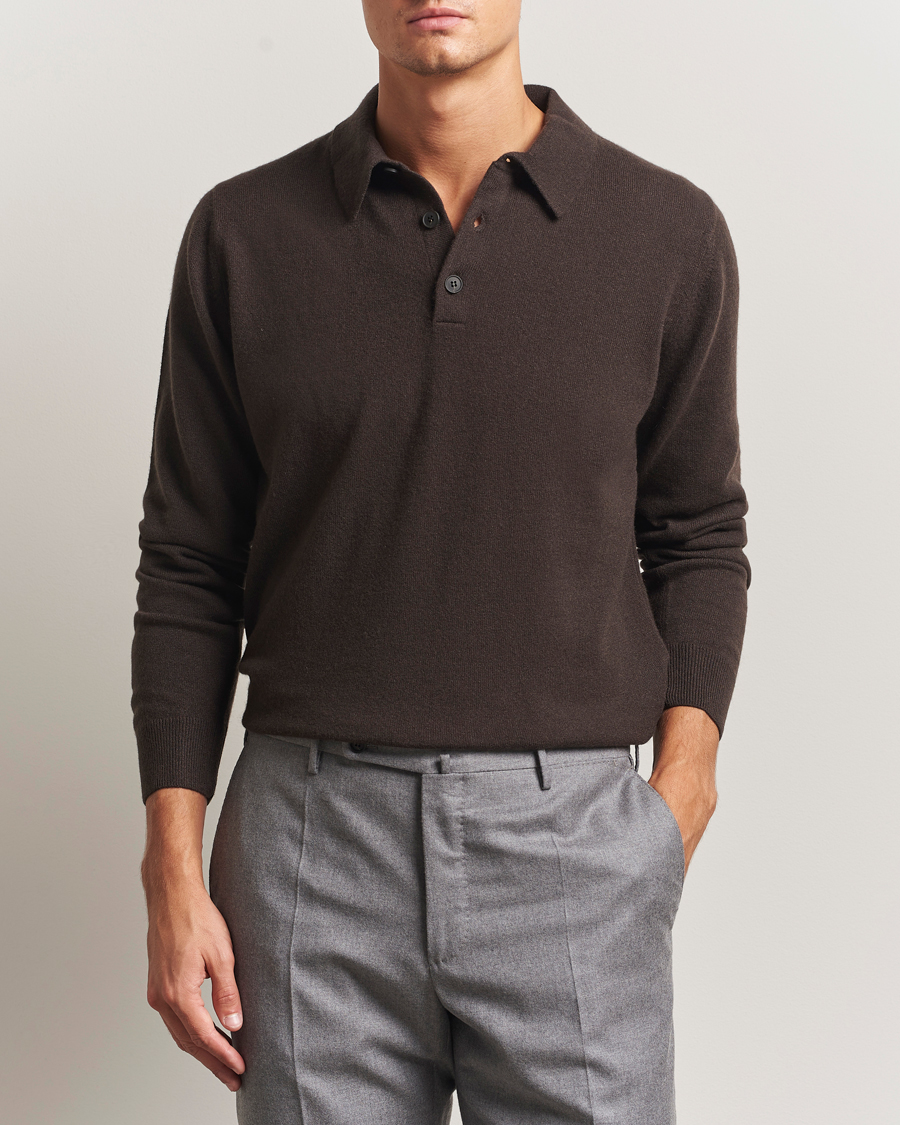 Mies | Puserot | Sunspel | Cashmere Polo Truffle