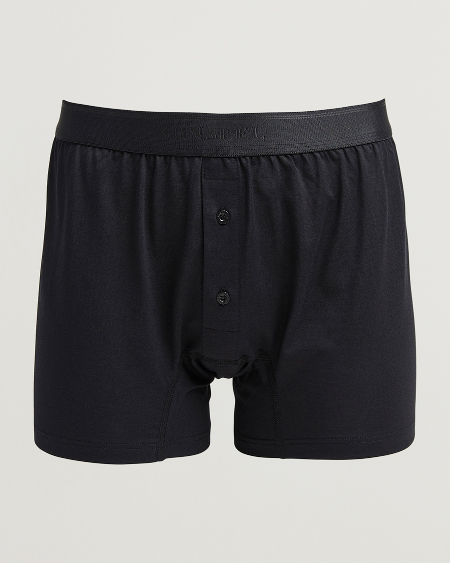 Mies | Alusvaatteet | Sunspel | Superfine Two Button Cotton Black