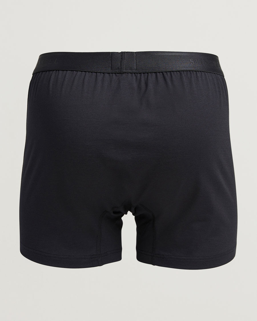 Mies | Alusvaatteet | Sunspel | Superfine Two Button Cotton Black