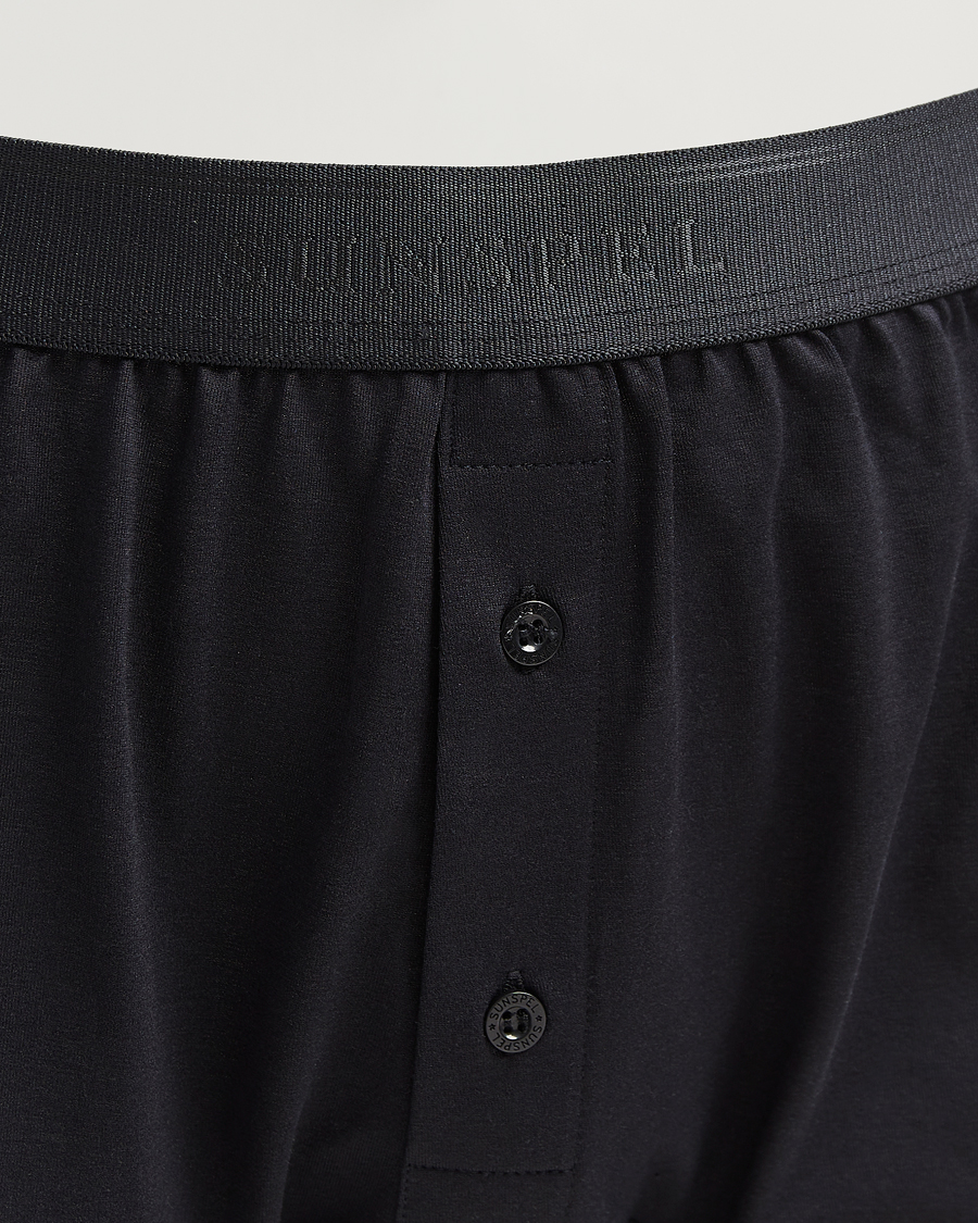 Mies | Alusvaatteet | Sunspel | Superfine Two Button Cotton Black