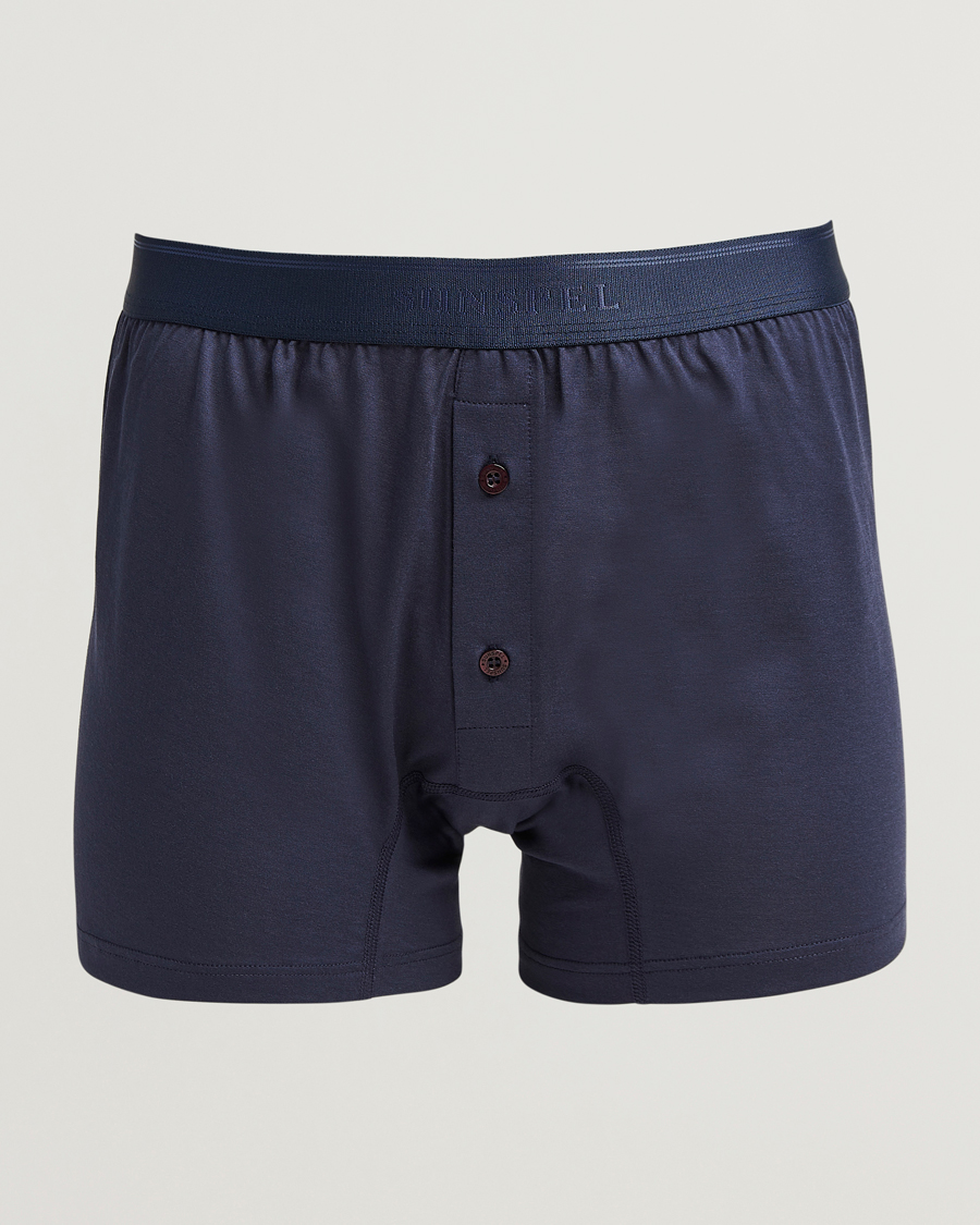 Mies | Alusvaatteet | Sunspel | Superfine Two Button Cotton Navy