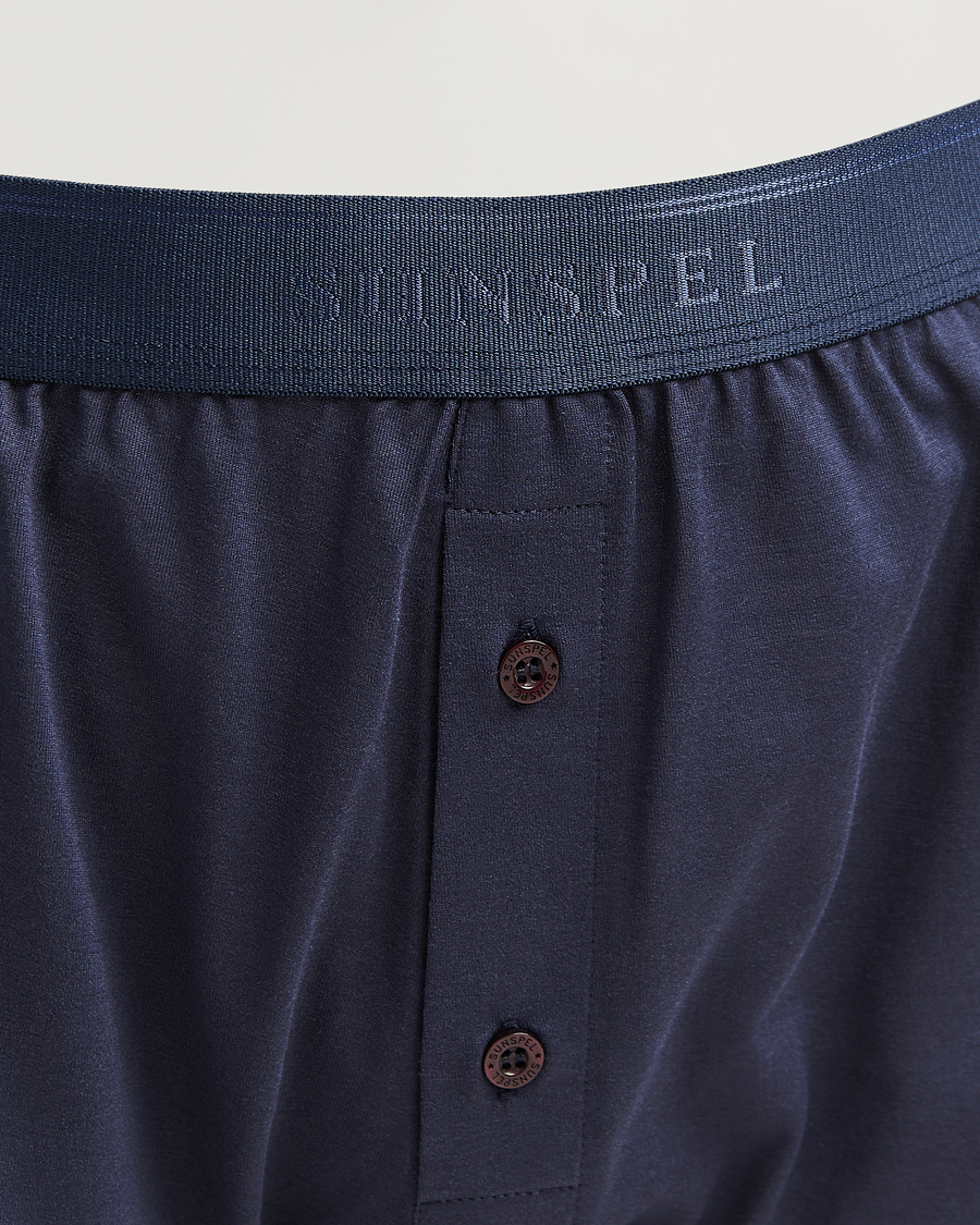 Mies | Alusvaatteet | Sunspel | Superfine Two Button Cotton Navy