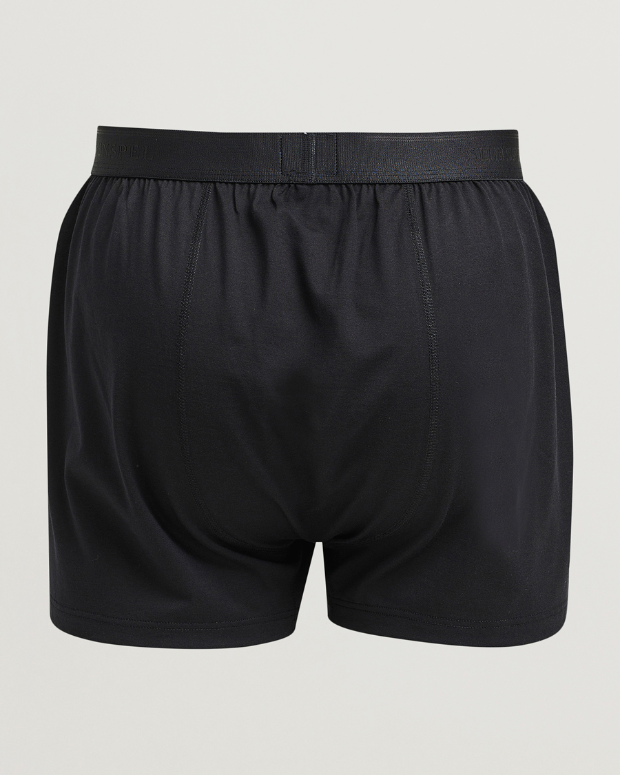 Mies | Alusvaatteet | Sunspel | Superfine One Button Boxer Black