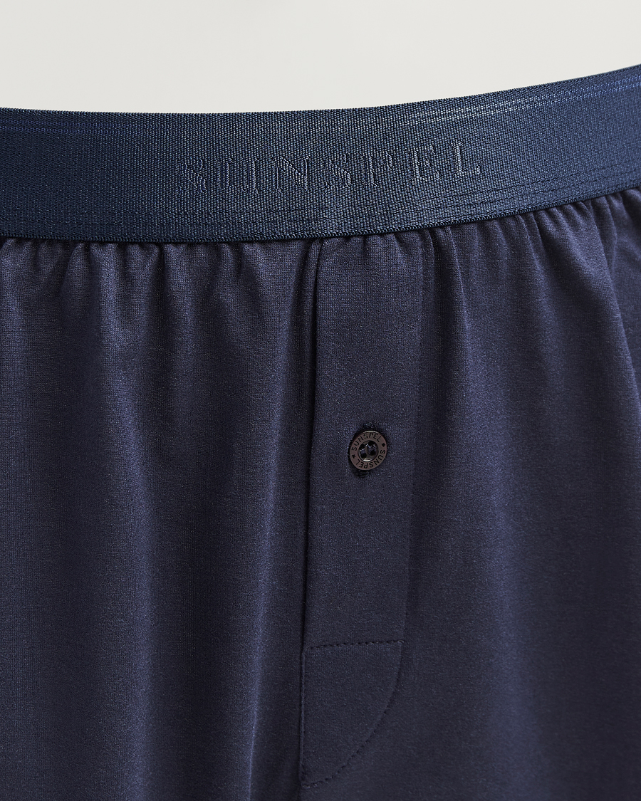 Mies | Alusvaatteet | Sunspel | Superfine One Button Boxer Navy