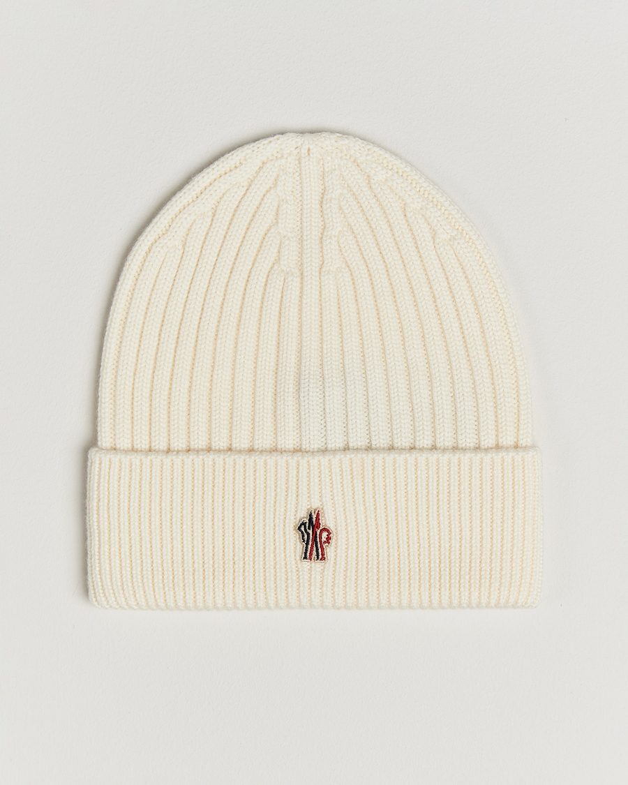 Mies | Moncler Grenoble Rib Wool Beanie Off White | Moncler Grenoble | Rib Wool Beanie Off White