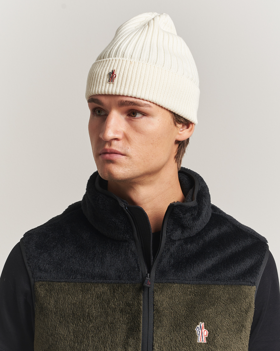 Mies | Moncler Grenoble Rib Wool Beanie Off White | Moncler Grenoble | Rib Wool Beanie Off White