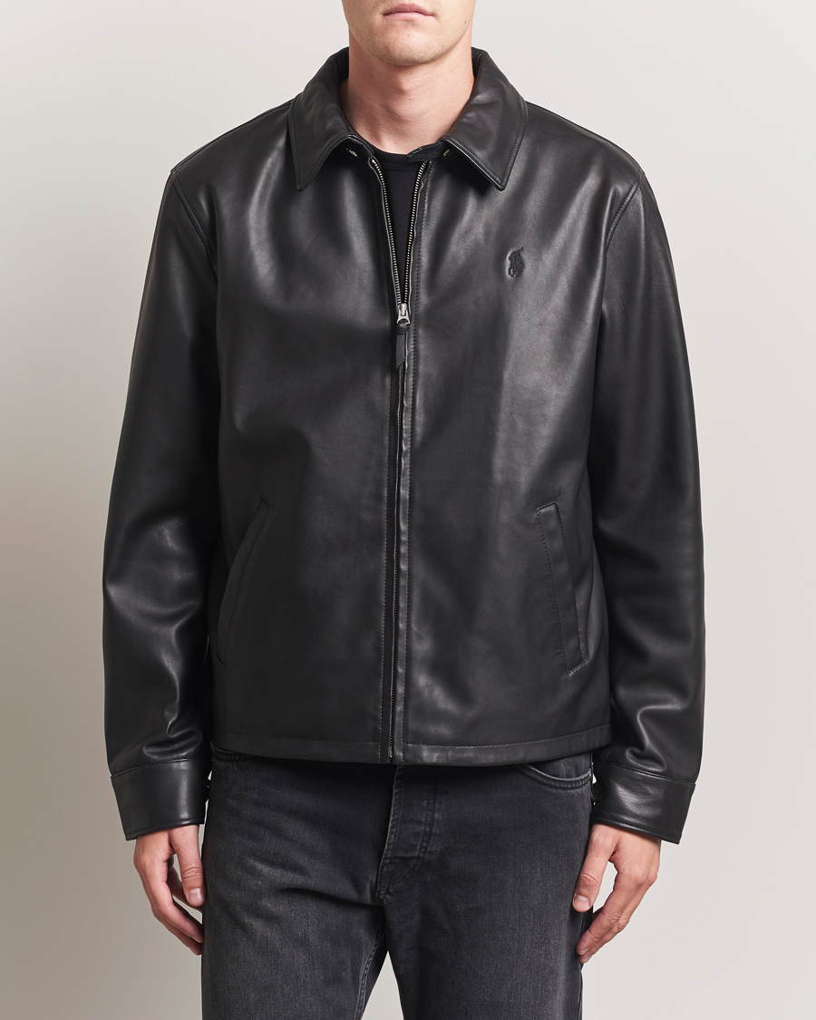 Mies | Takit | Polo Ralph Lauren | Maxwell Windbreaker Leather Jacket Polo Black
