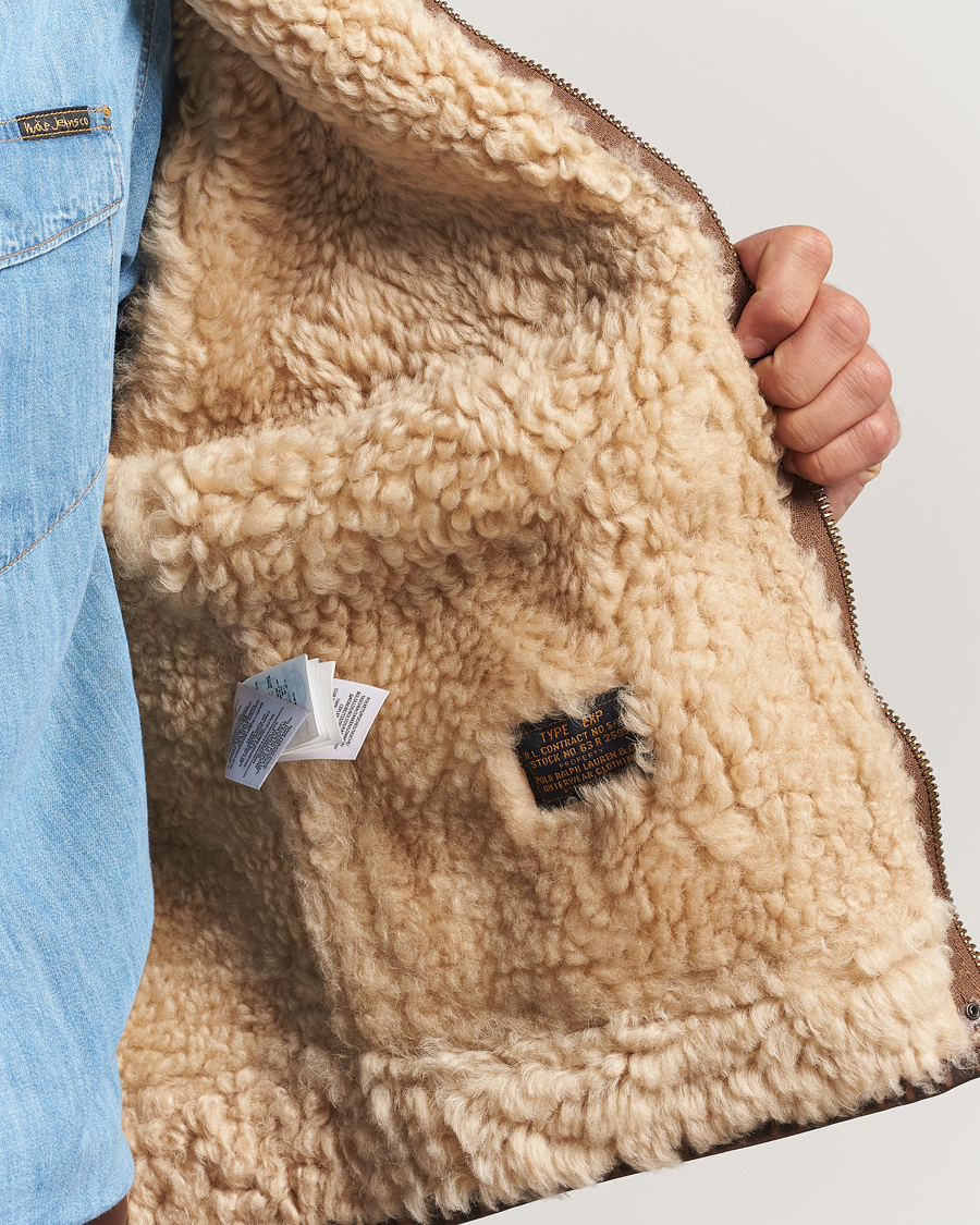 Mies | Takit | Polo Ralph Lauren | Sherling Lined Bomber Jacket Brown Earth