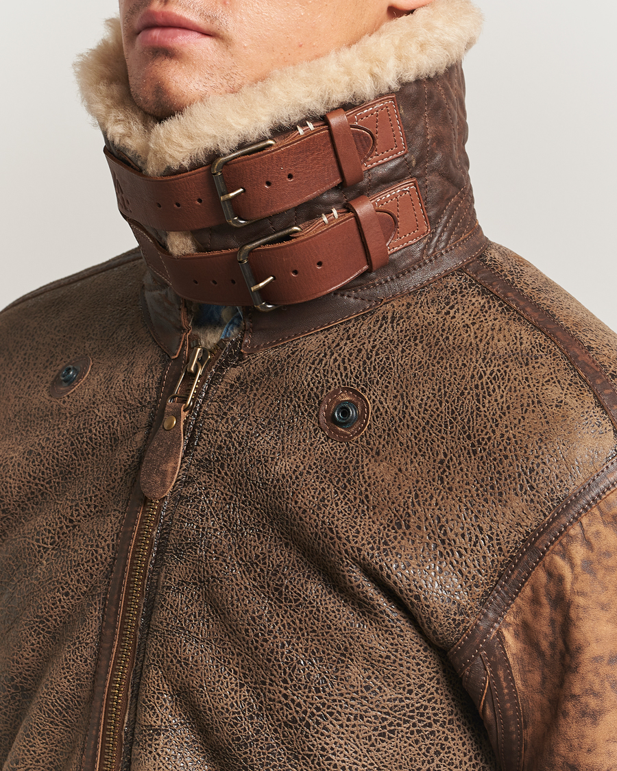 Mies | Takit | Polo Ralph Lauren | Sherling Lined Bomber Jacket Brown Earth