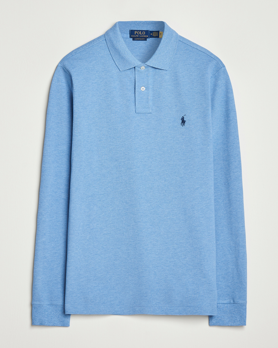 Mies | Pikeet | Polo Ralph Lauren | Custom Slim Fit Long Sleeve Polo Soft Royal Heather