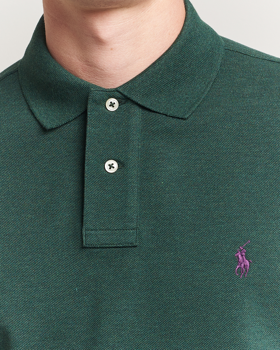 Mies | Pikeet | Polo Ralph Lauren | Custom Slim Fit Long Sleeve Polo Scotch Pine Heather