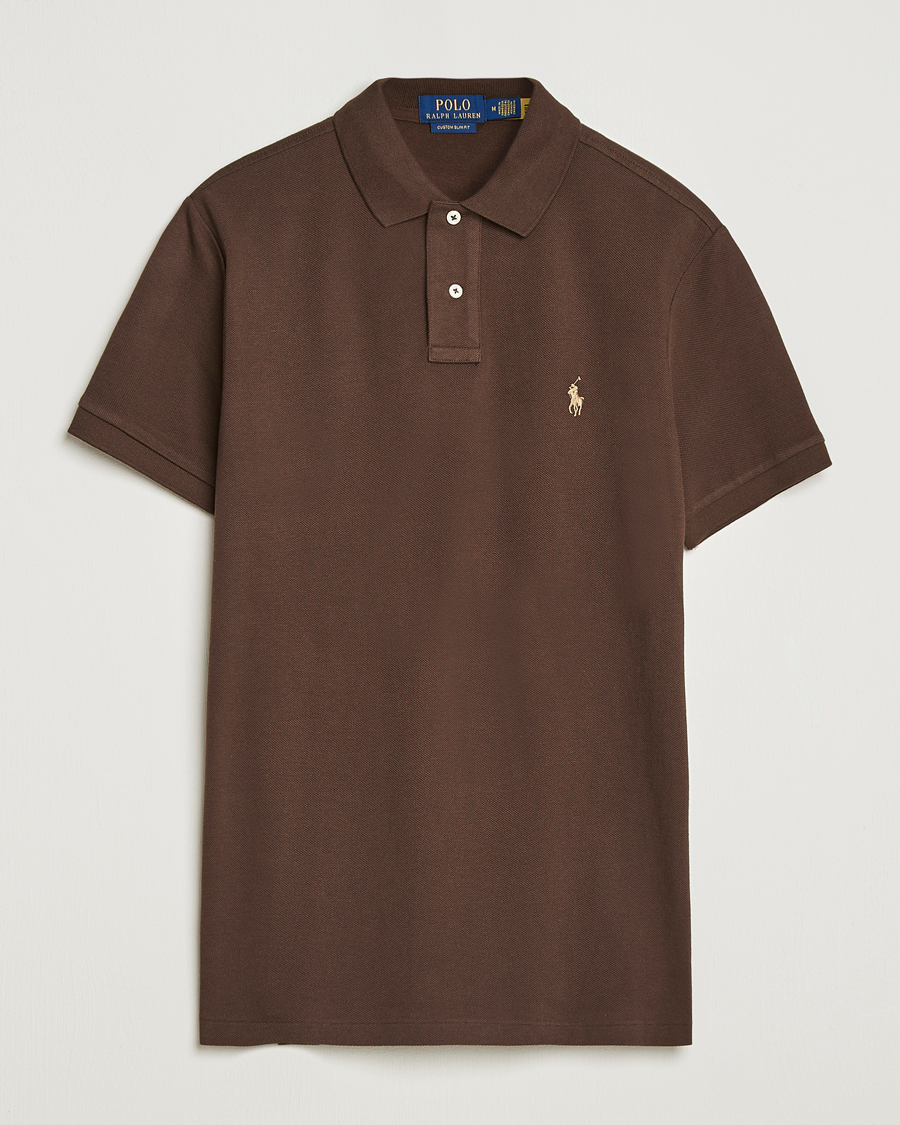 Mies | Pikeet | Polo Ralph Lauren | Custom Slim Fit Polo Nutmeg Brown