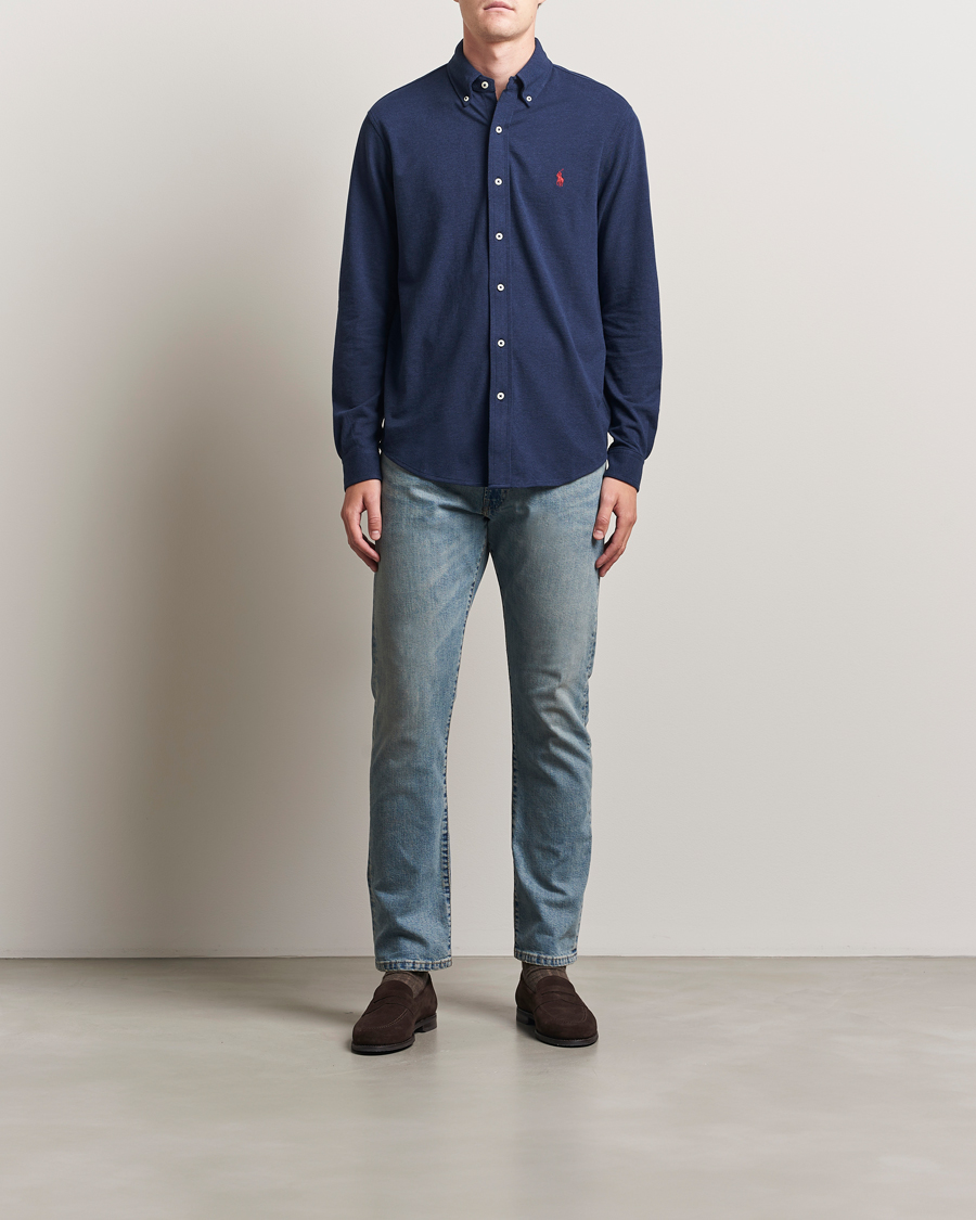 Mies | Kauluspaidat | Polo Ralph Lauren | Featherweight Mesh Shirt Spring Navy Heather