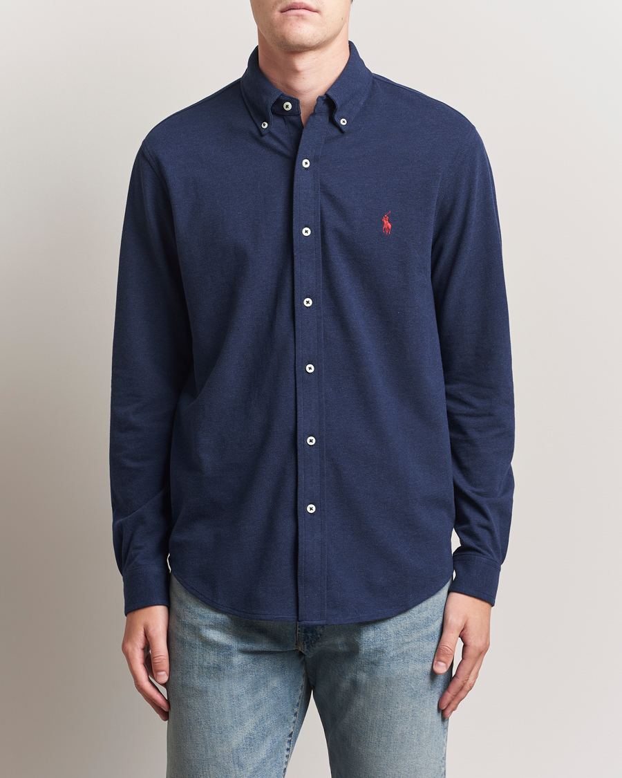 Mies | Kauluspaidat | Polo Ralph Lauren | Featherweight Mesh Shirt Spring Navy Heather