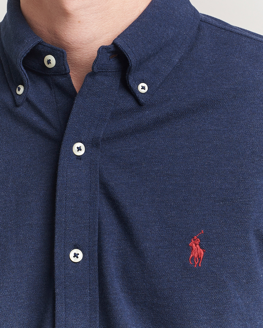 Mies | Kauluspaidat | Polo Ralph Lauren | Featherweight Mesh Shirt Spring Navy Heather