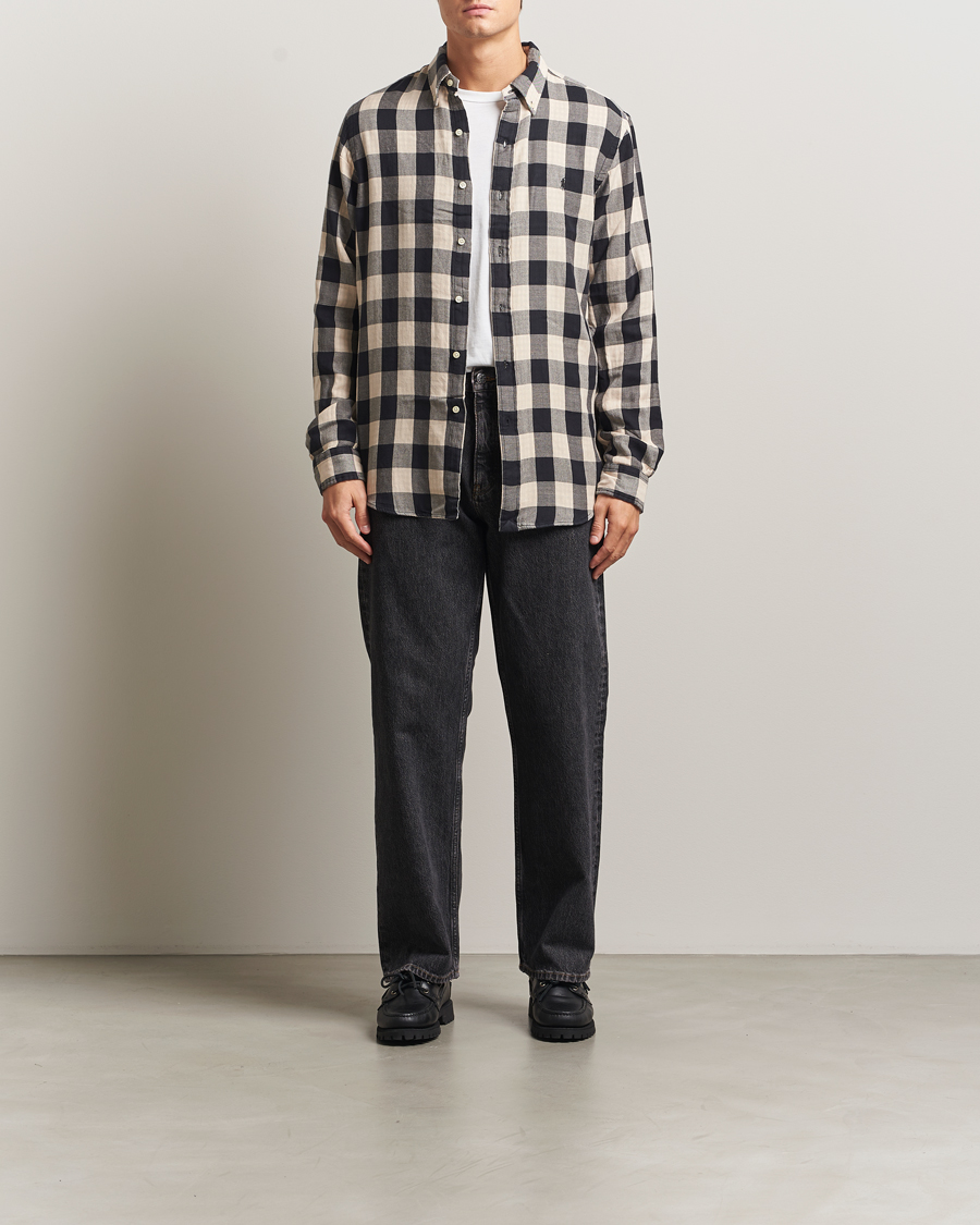Mies | Kauluspaidat | Polo Ralph Lauren | Custom Fit Double Faced Checked Shirt Cream/Black