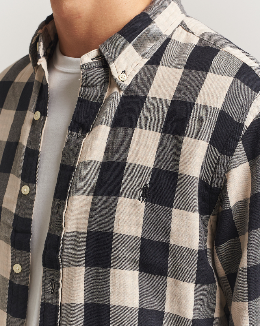 Mies | Kauluspaidat | Polo Ralph Lauren | Custom Fit Double Faced Checked Shirt Cream/Black