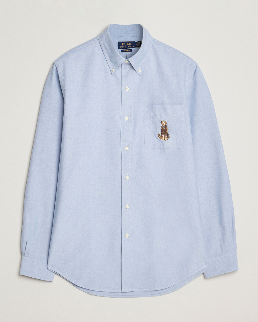 Mies | Kauluspaidat | Polo Ralph Lauren | Custom Fit Dog Pocket Oxford Shirt Blue Retriever